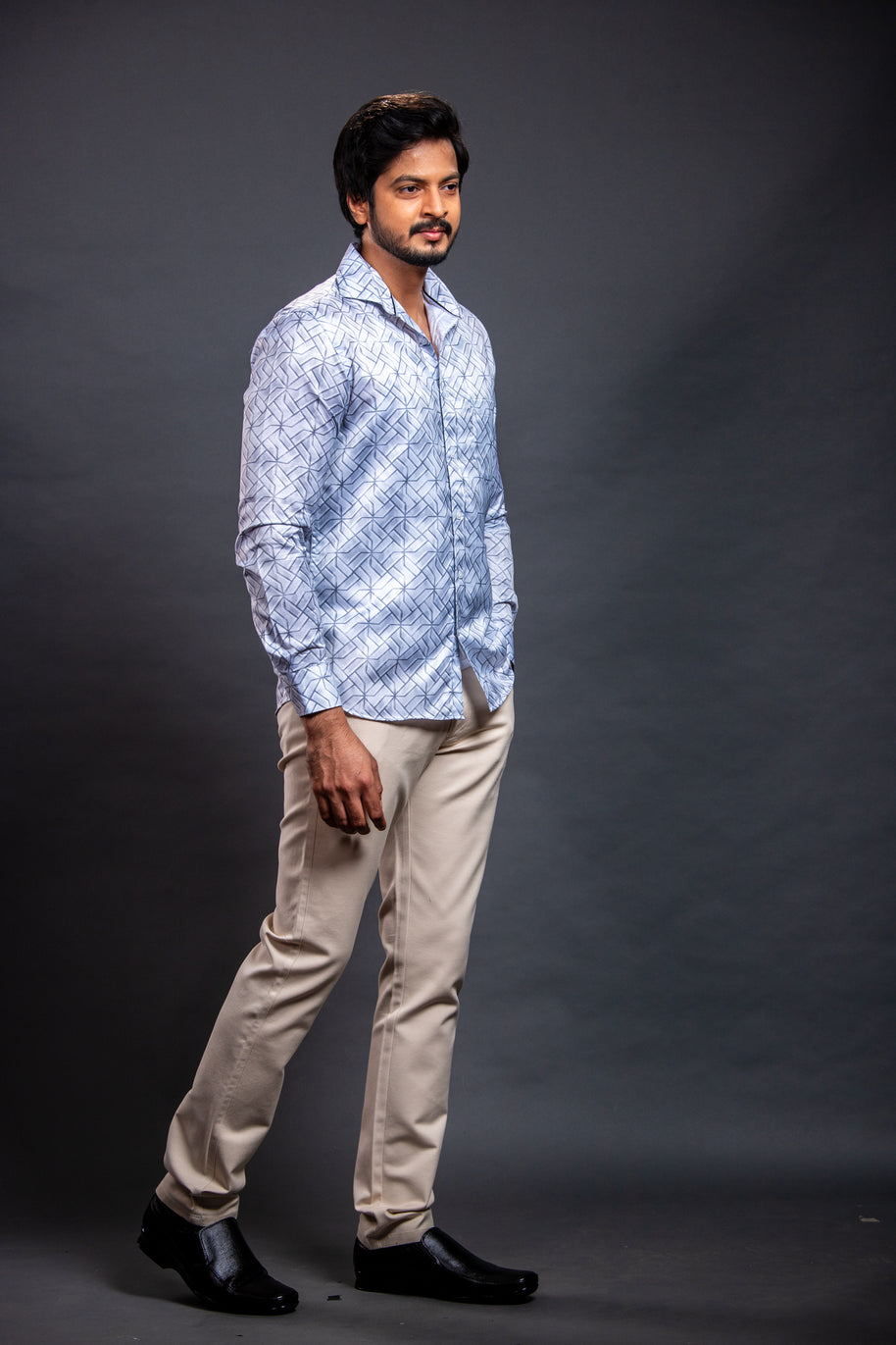 Blue Printed Shirt