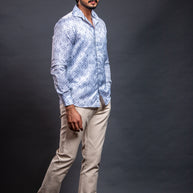 Blue Printed Shirt