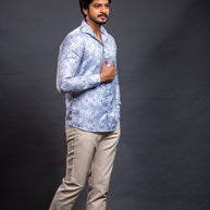 Blue Printed Shirt