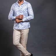 Blue Printed Shirt