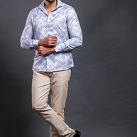 Blue Printed Shirt