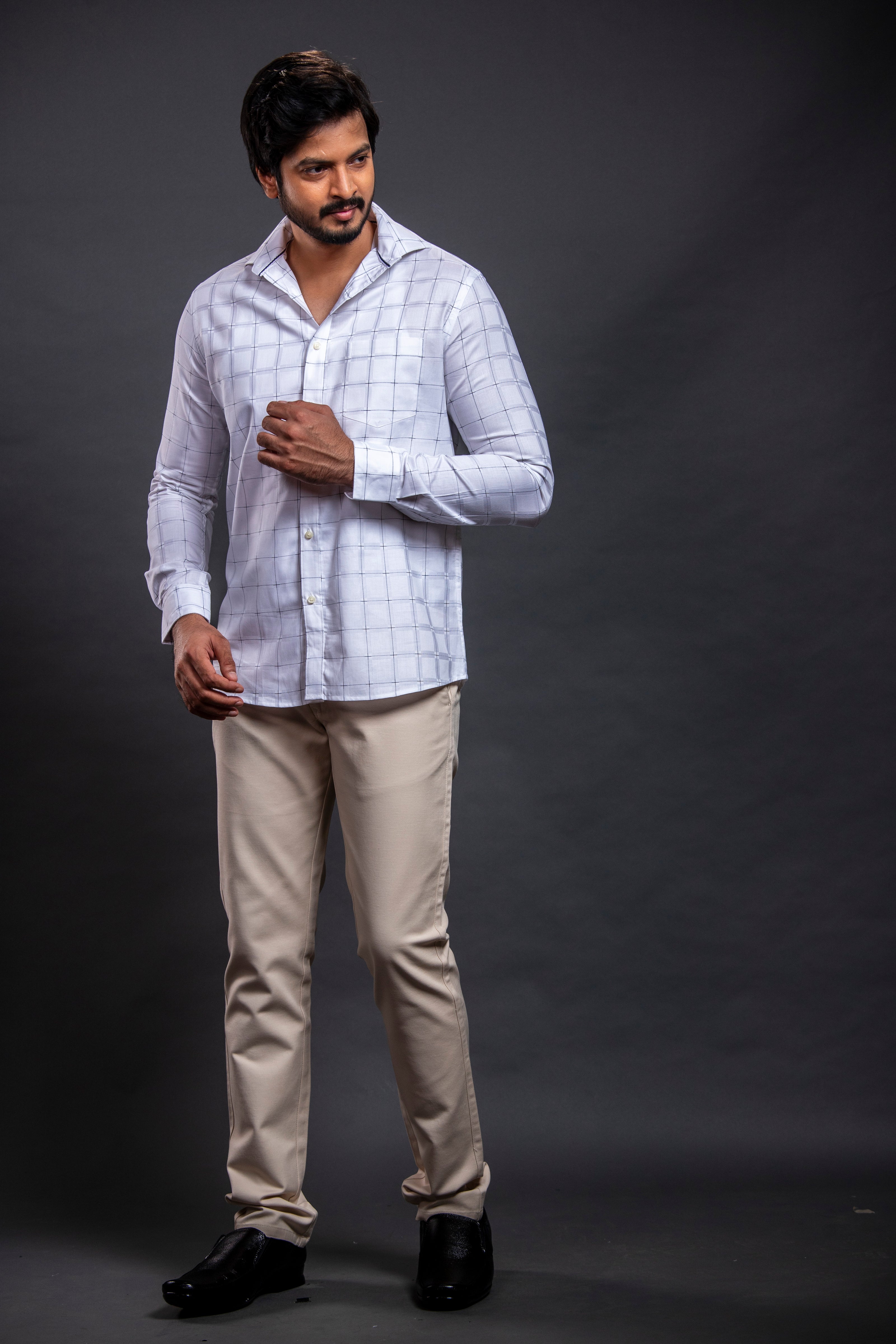 White Checkered Shirt