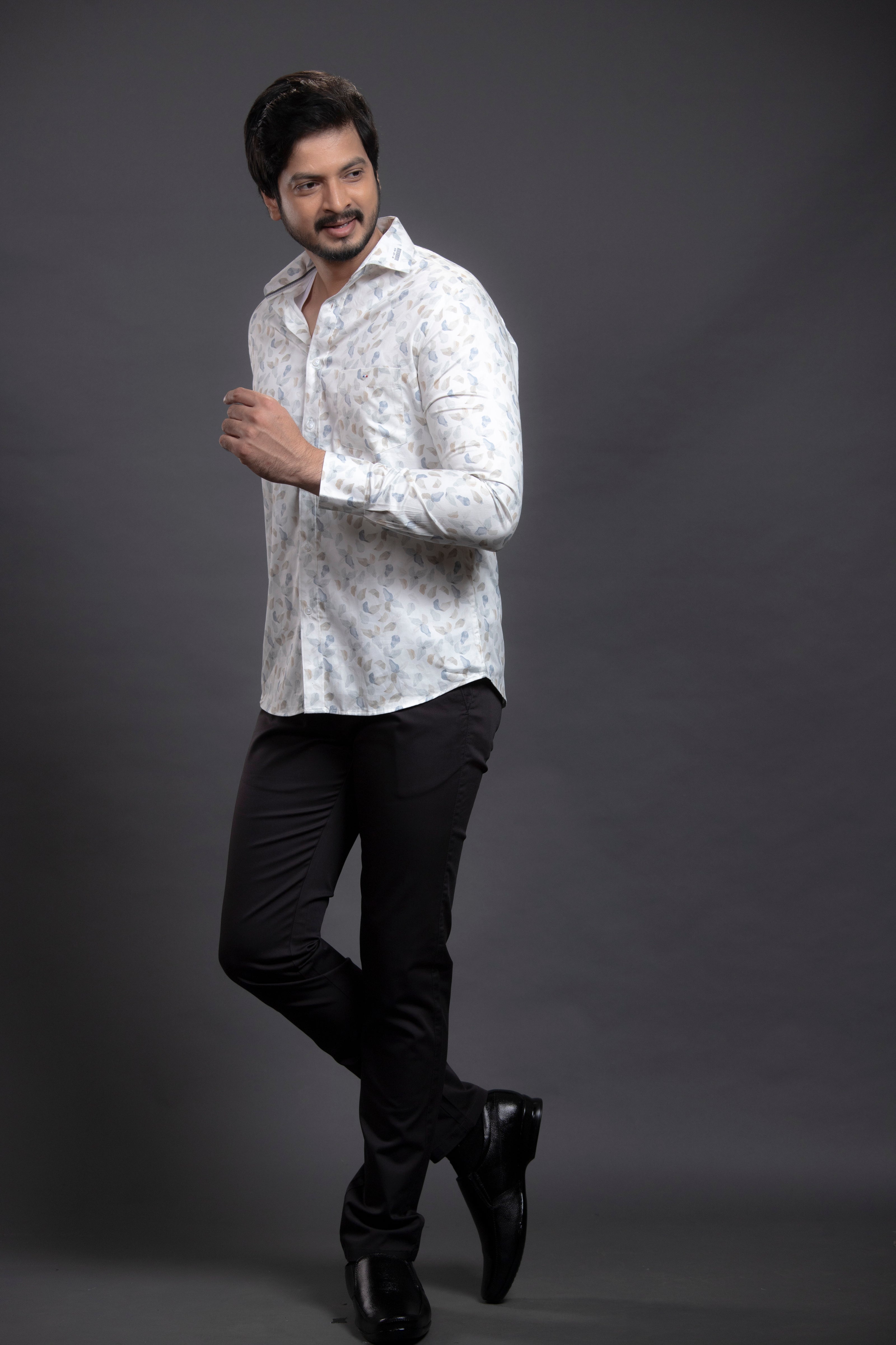 Grey Printed Shirt