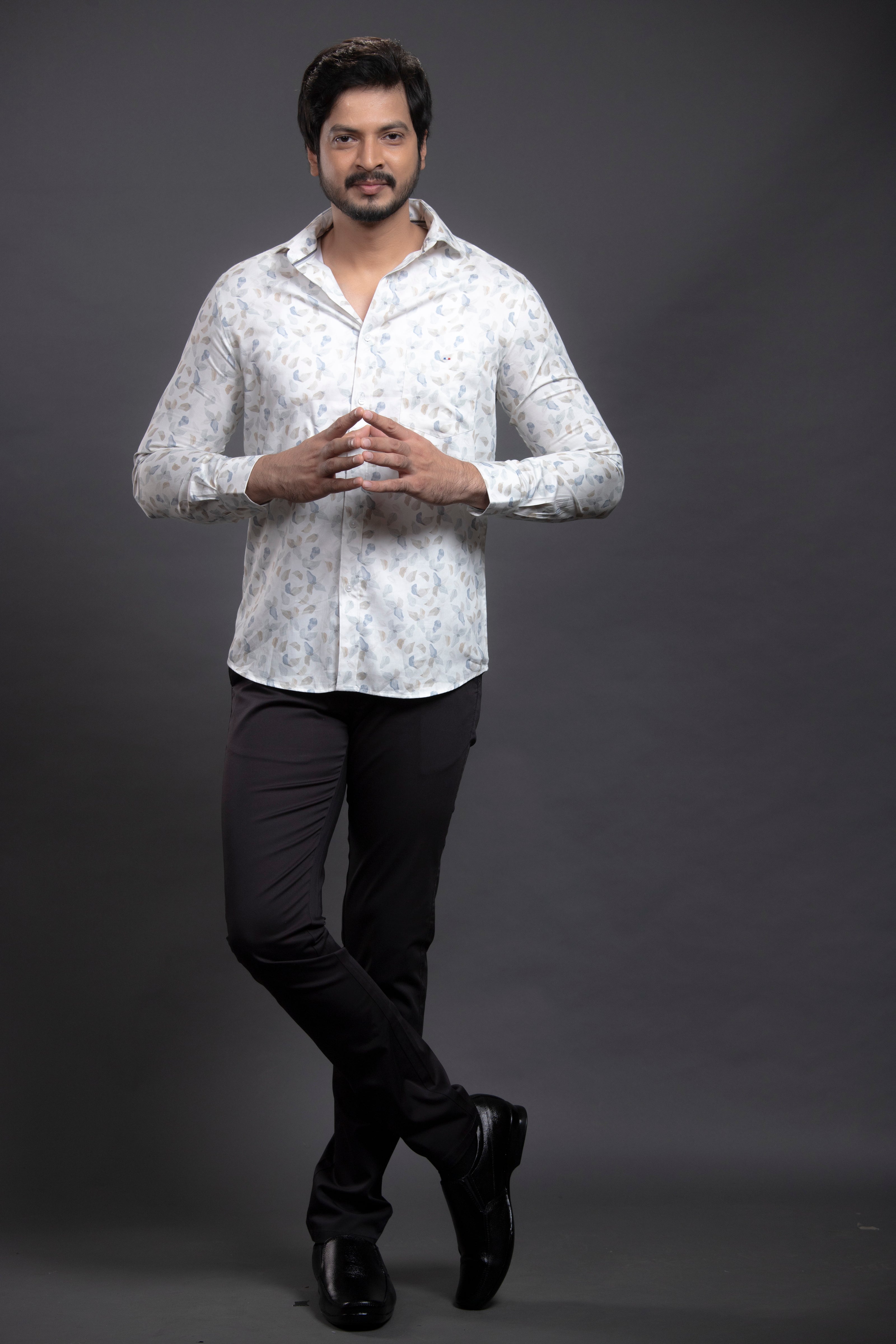 Grey Printed Shirt