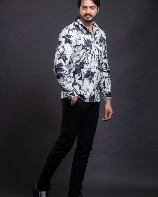 Black Printed Shirt