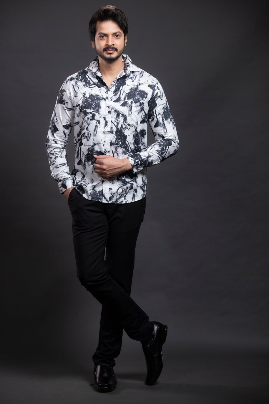 Black Printed Shirt