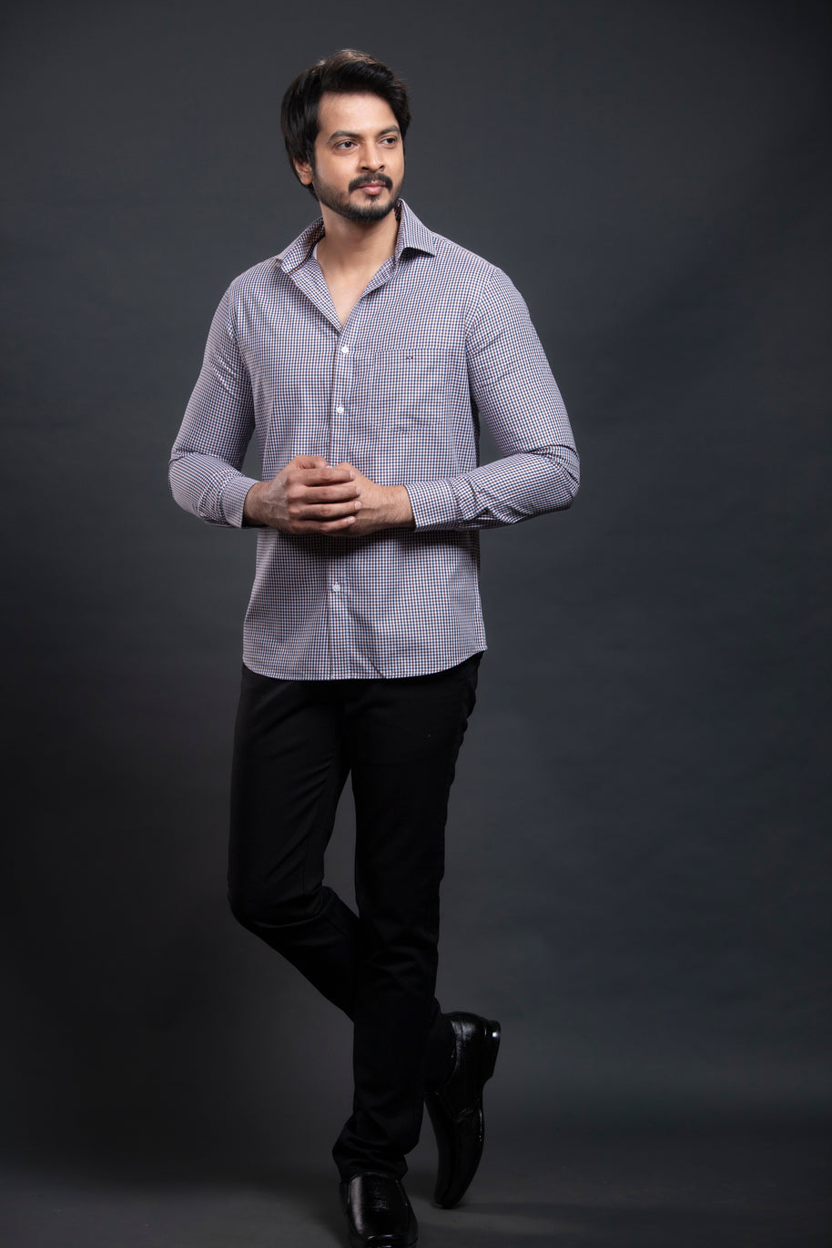 Brown Checkered Shirt