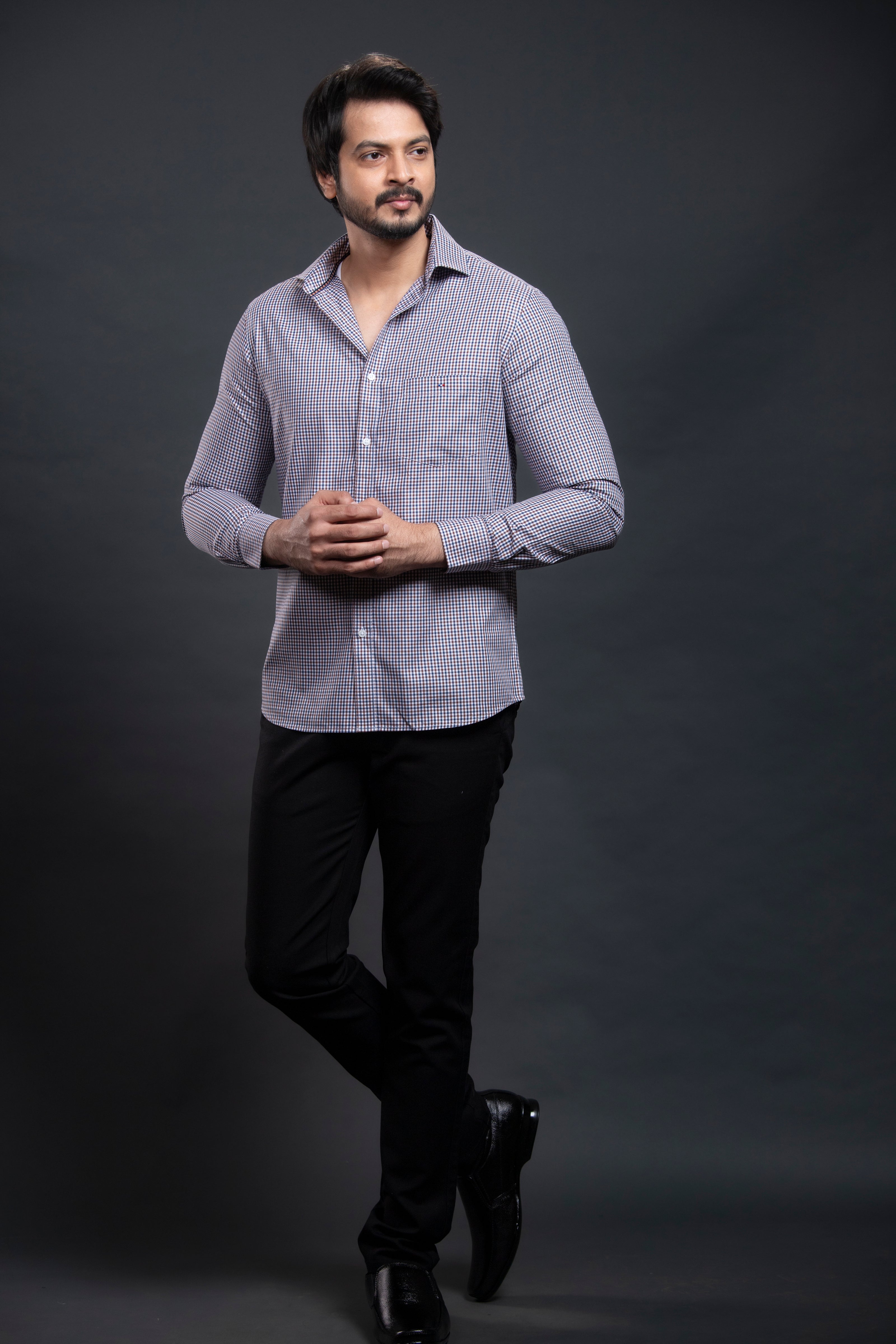 Brown Checkered Shirt