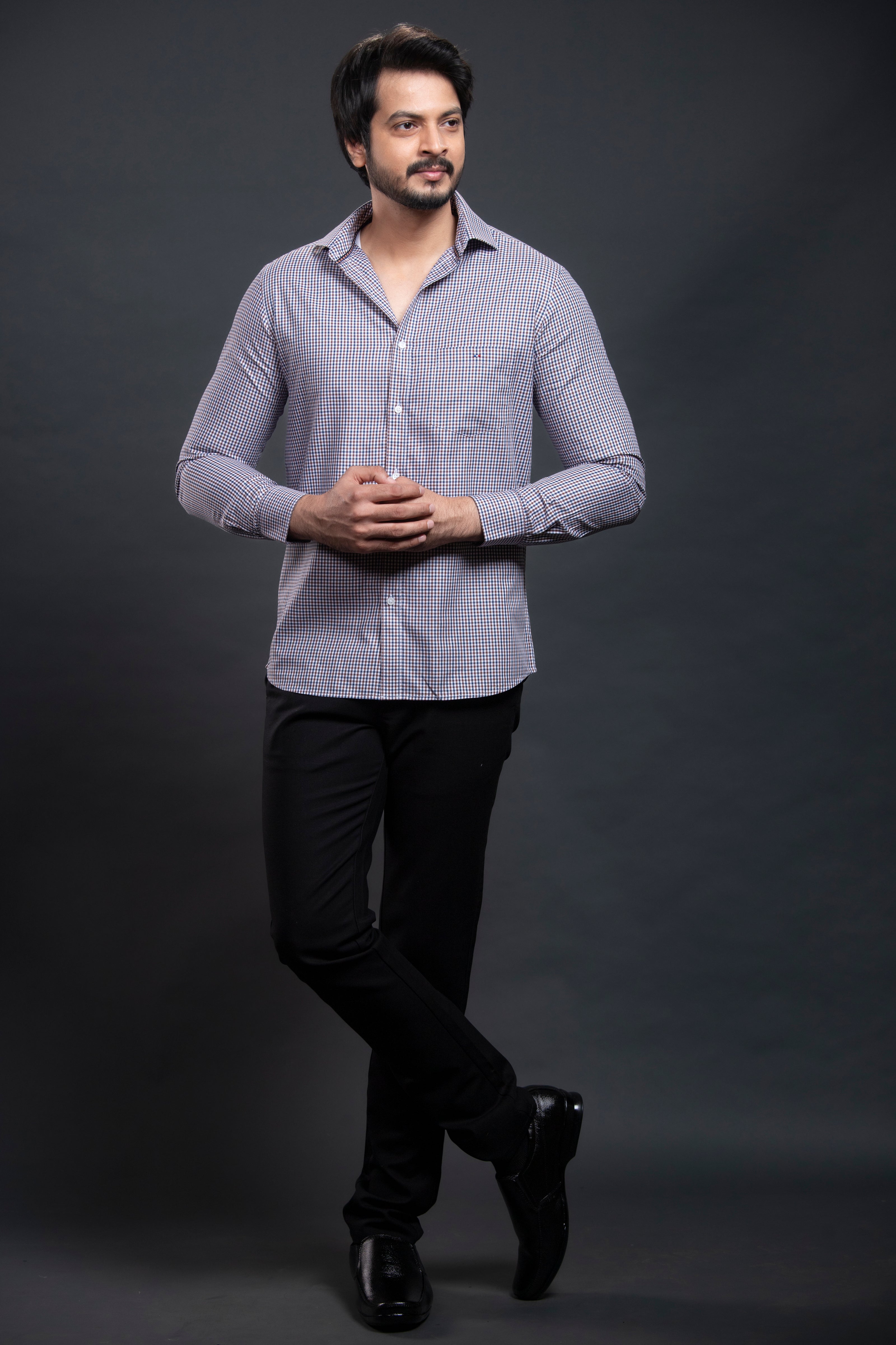 Brown Checkered Shirt