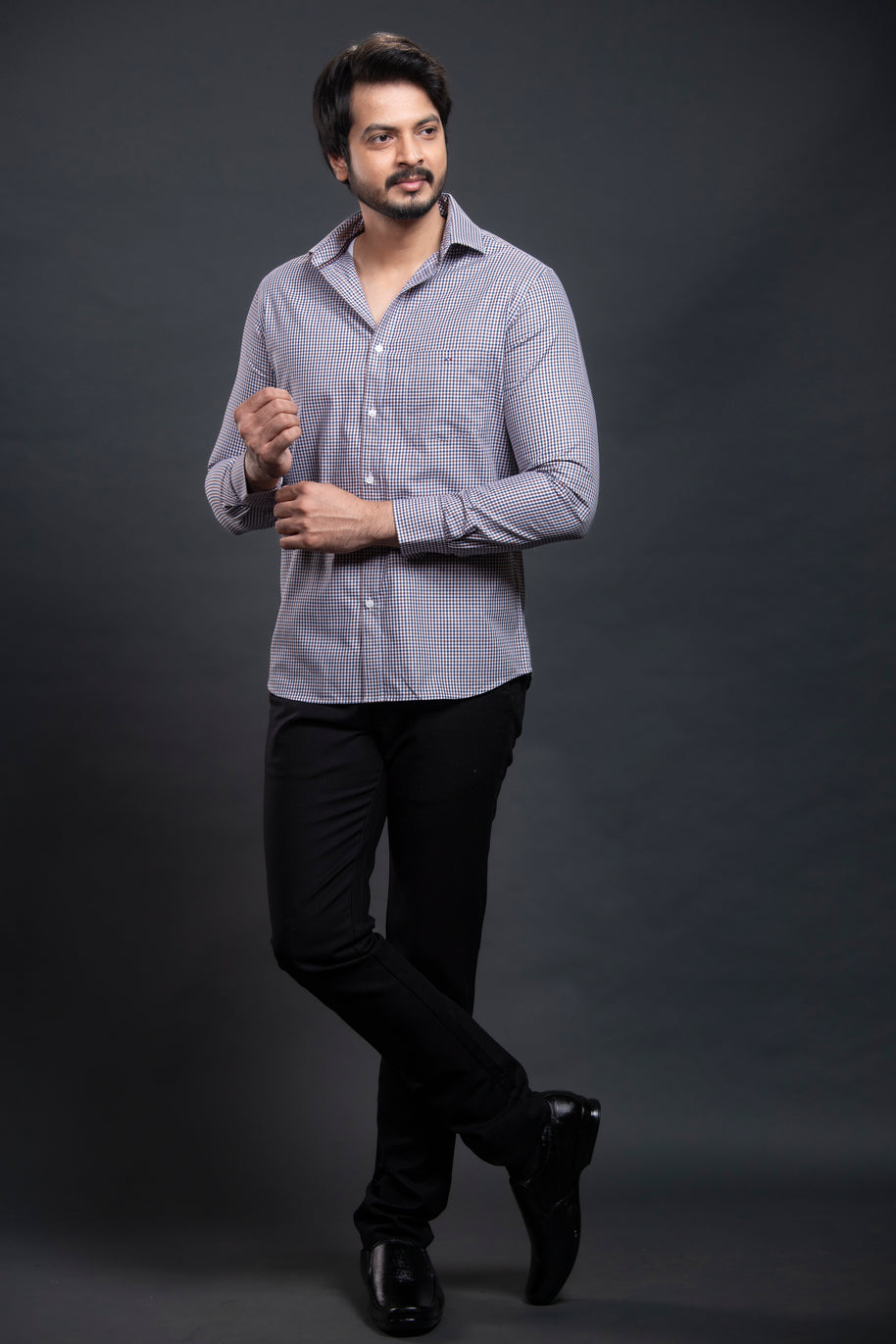 Brown Checkered Shirt