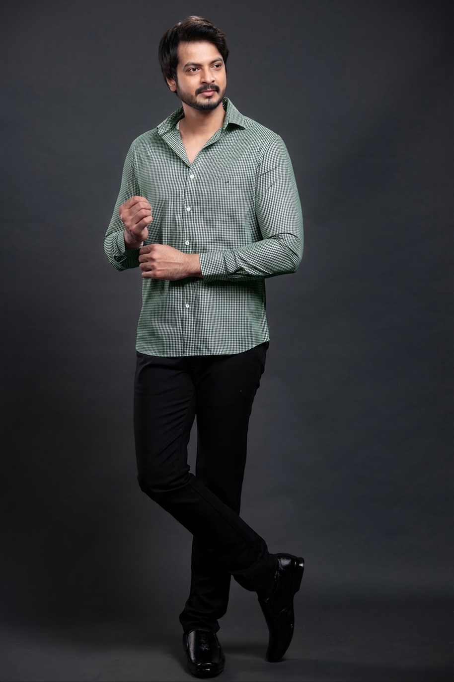 Brown Checkered Shirt