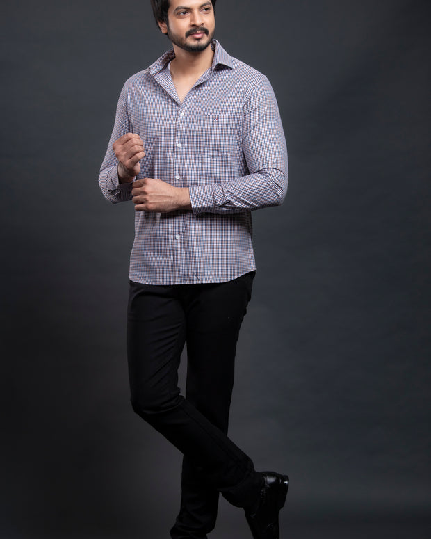 Brown Checkered Shirt