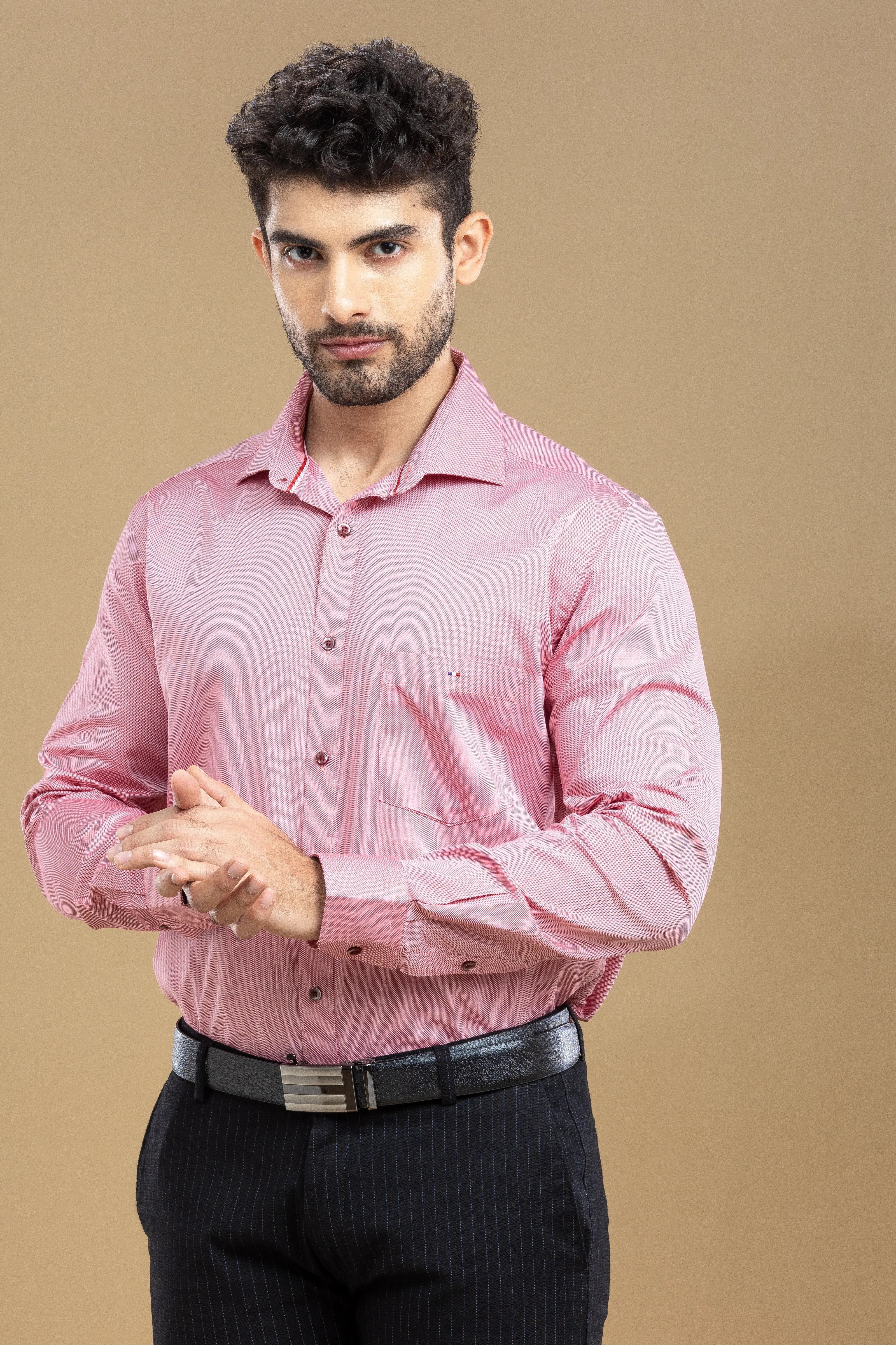 Blush Pink Classic Solid Shirt