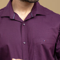 Violet Classic Solid Shirt