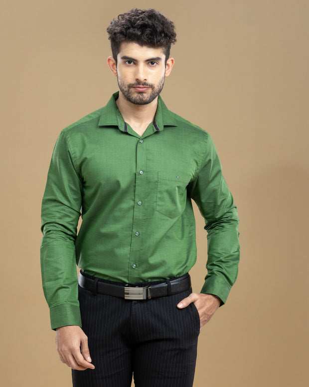 Dark Green Classic Solid Shirt