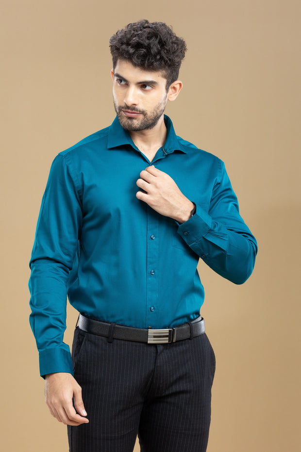 Turquoise Classic Solid Shirt