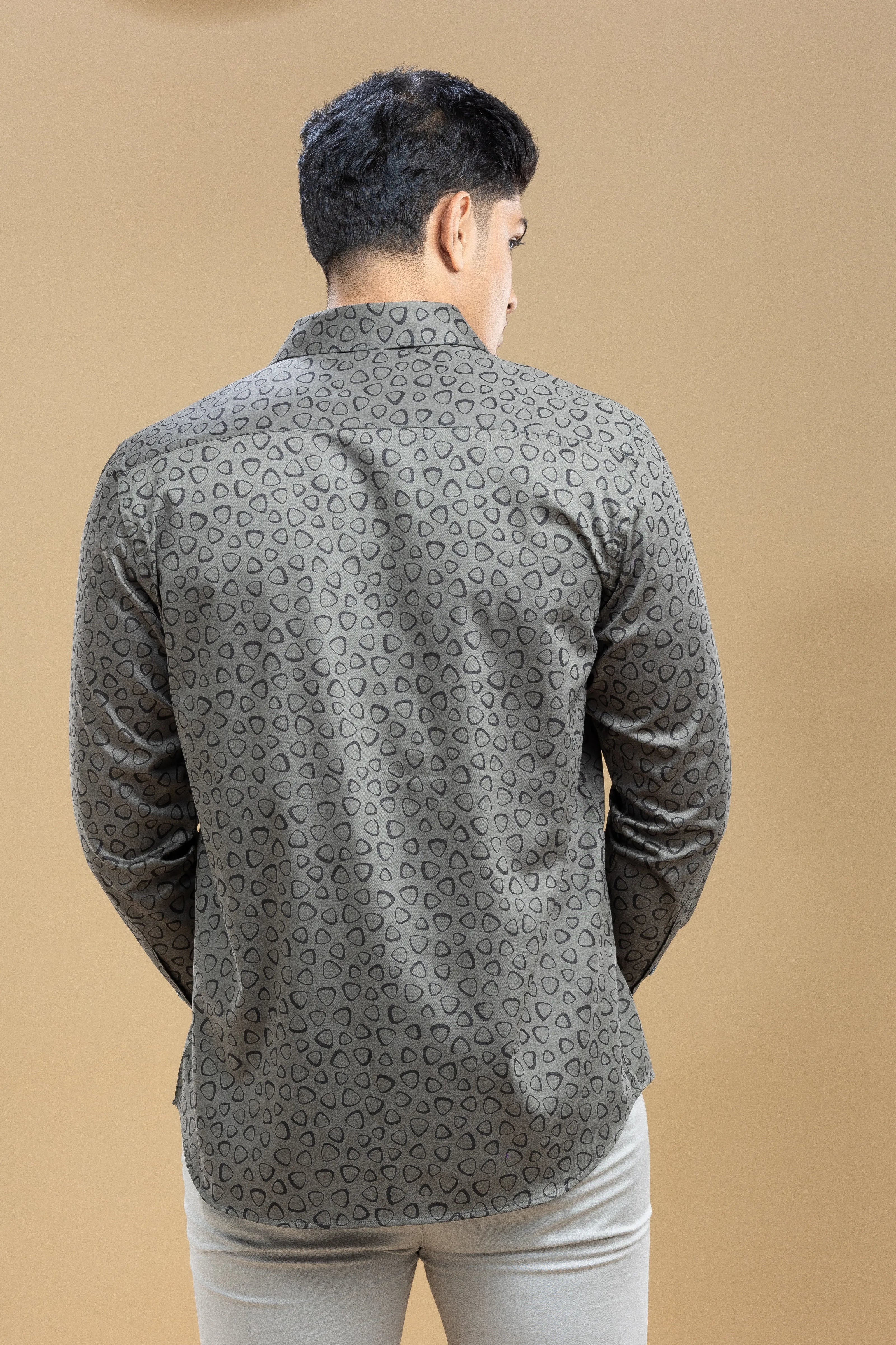 Hunter Green Printed Shirt