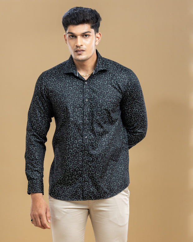 Black Triangle Printed Shirt