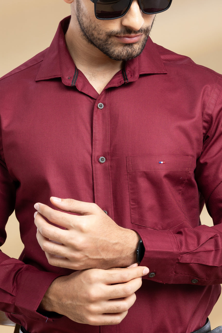 Deep Cherry Classic Solid Shirt