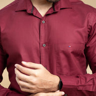 Deep Cherry Classic Solid Shirt