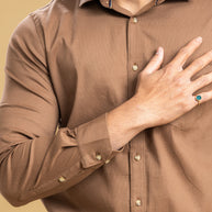 Mocha Brown Classic Solid Shirt