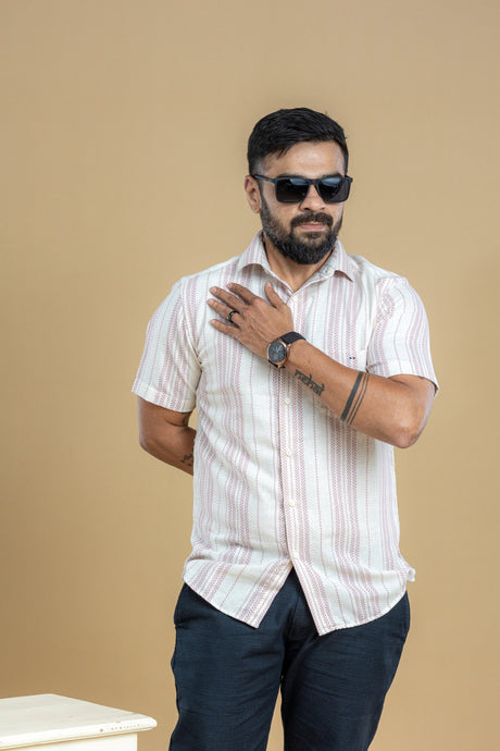Pink Half Sleeve Printed Shirt