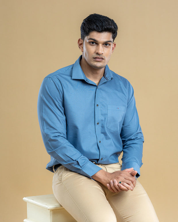 Steel Blue Classic Solid Shirt