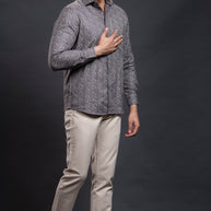 Dark Grey Printed Shirt