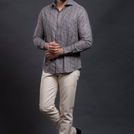 Dark Grey Printed Shirt