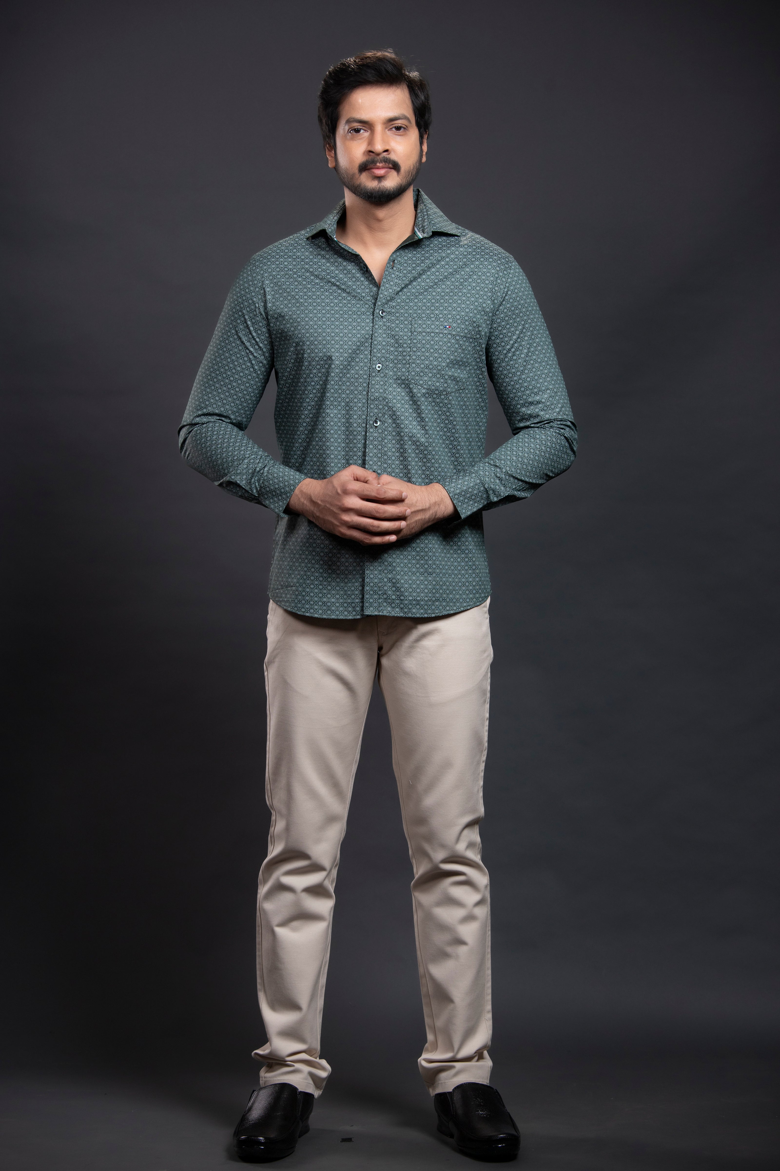 Olive Printed Shirt