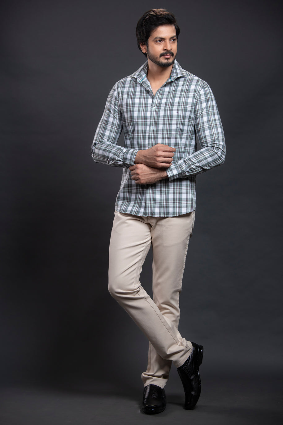 Brown Checkered Shirt