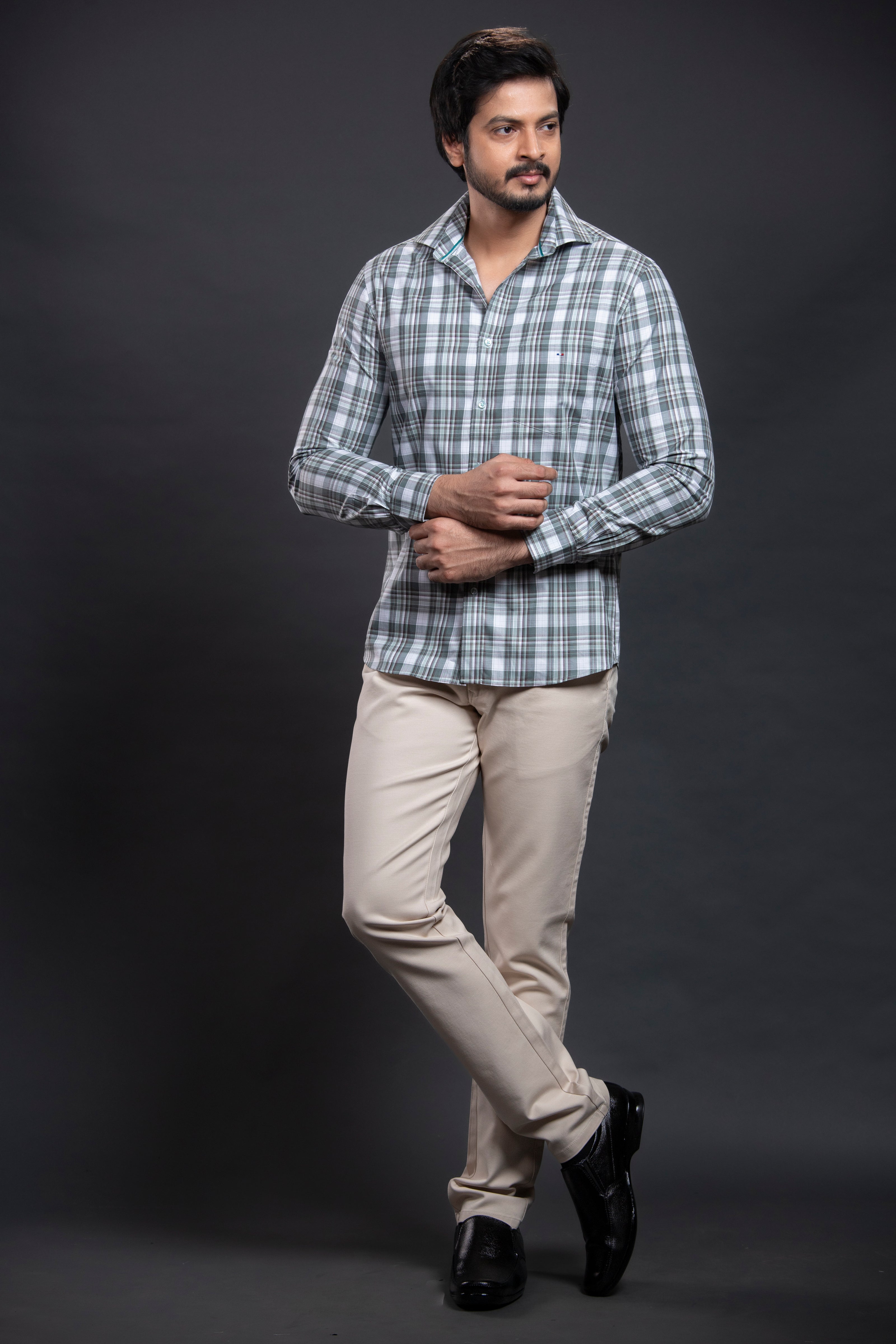 Brown Checkered Shirt
