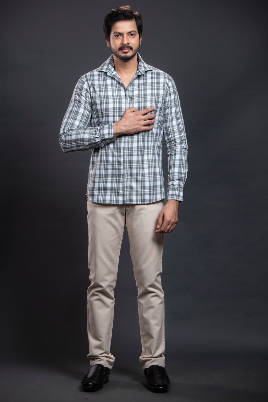 Brown Checkered Shirt