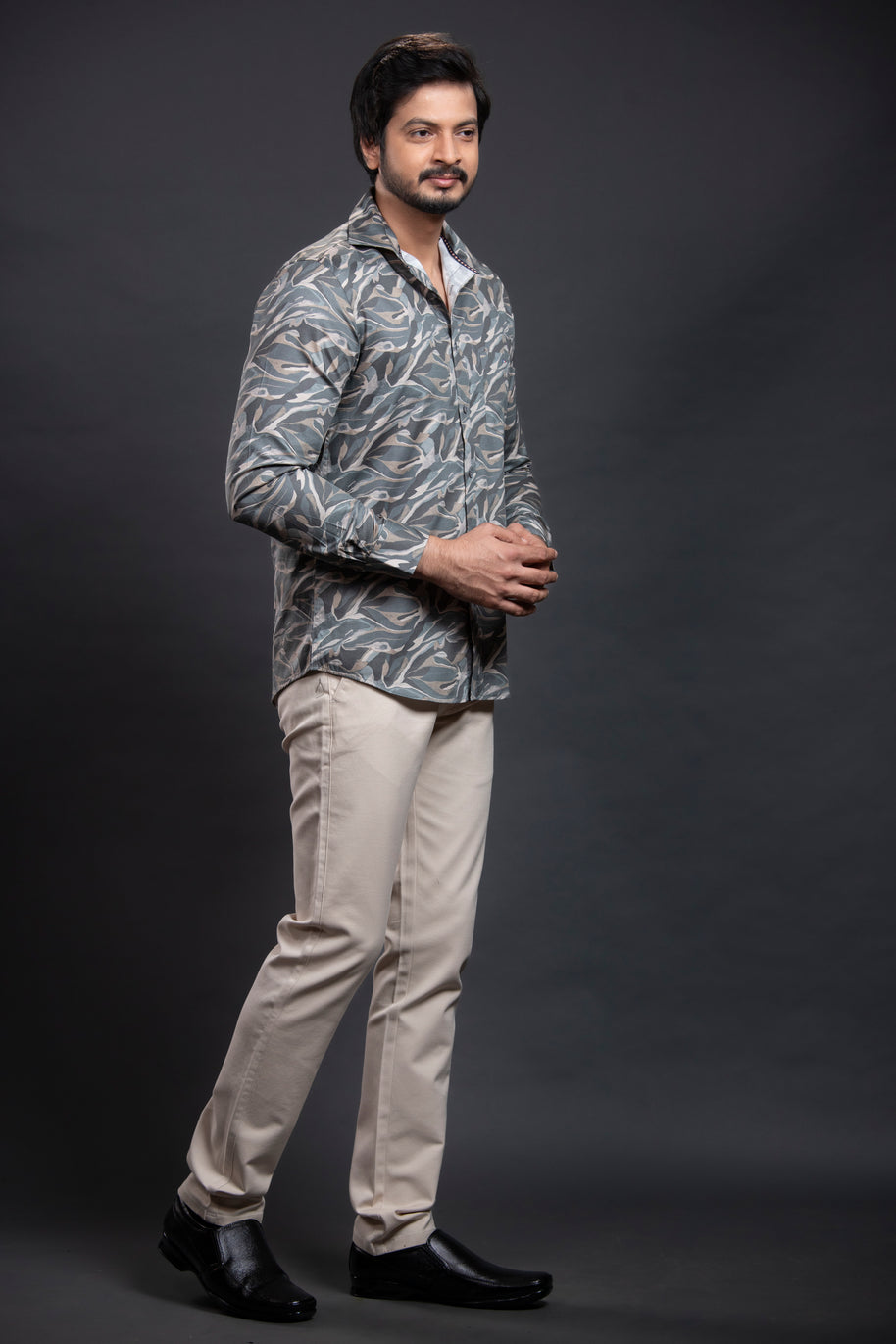 Dark Grey Printed Shirt