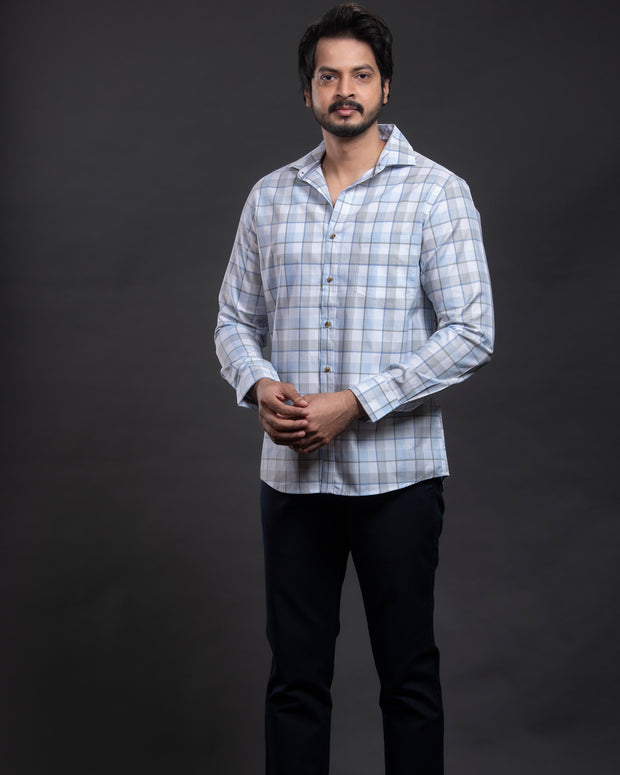 Blue Checkered Shirt