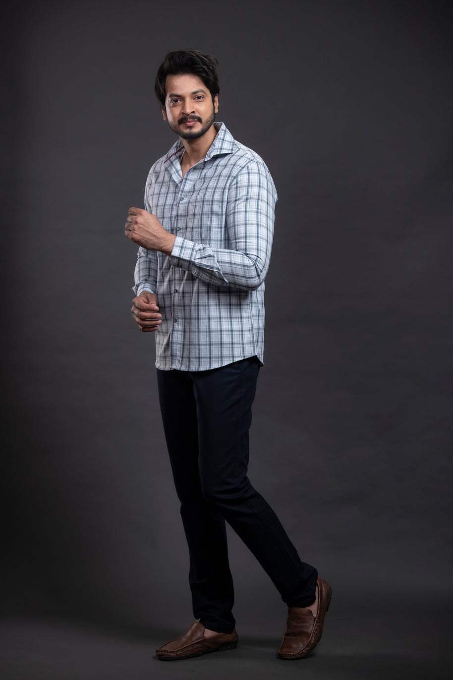 Blue Checkered Shirt