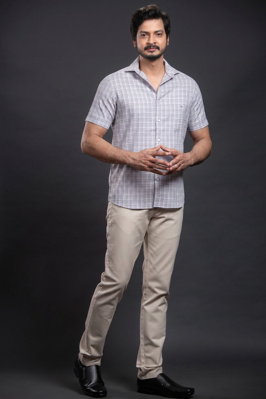 Grey Checkered Shirt
