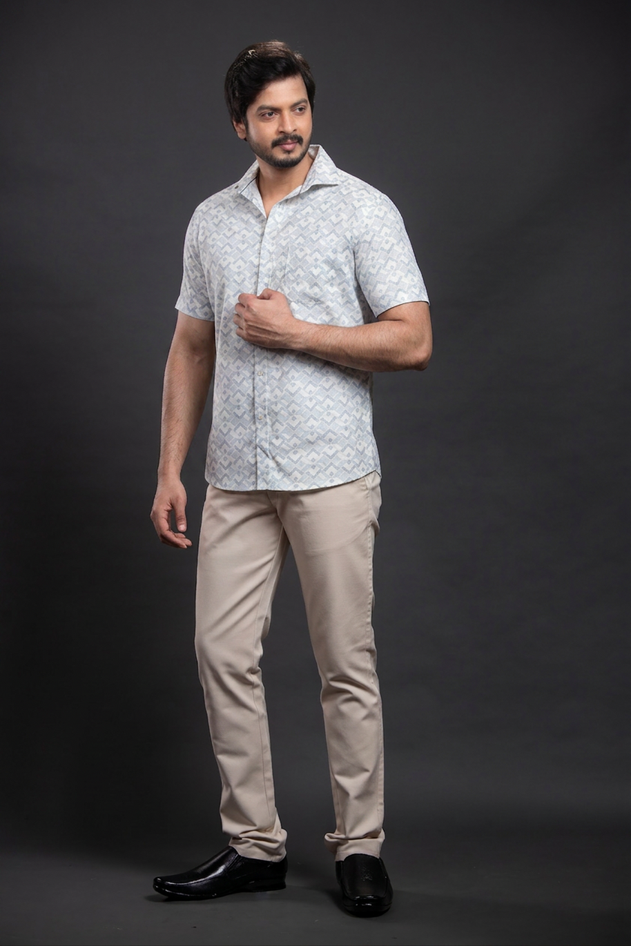 Grey Printed Shirt