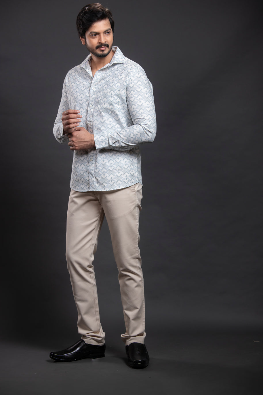 Grey Printed Shirt
