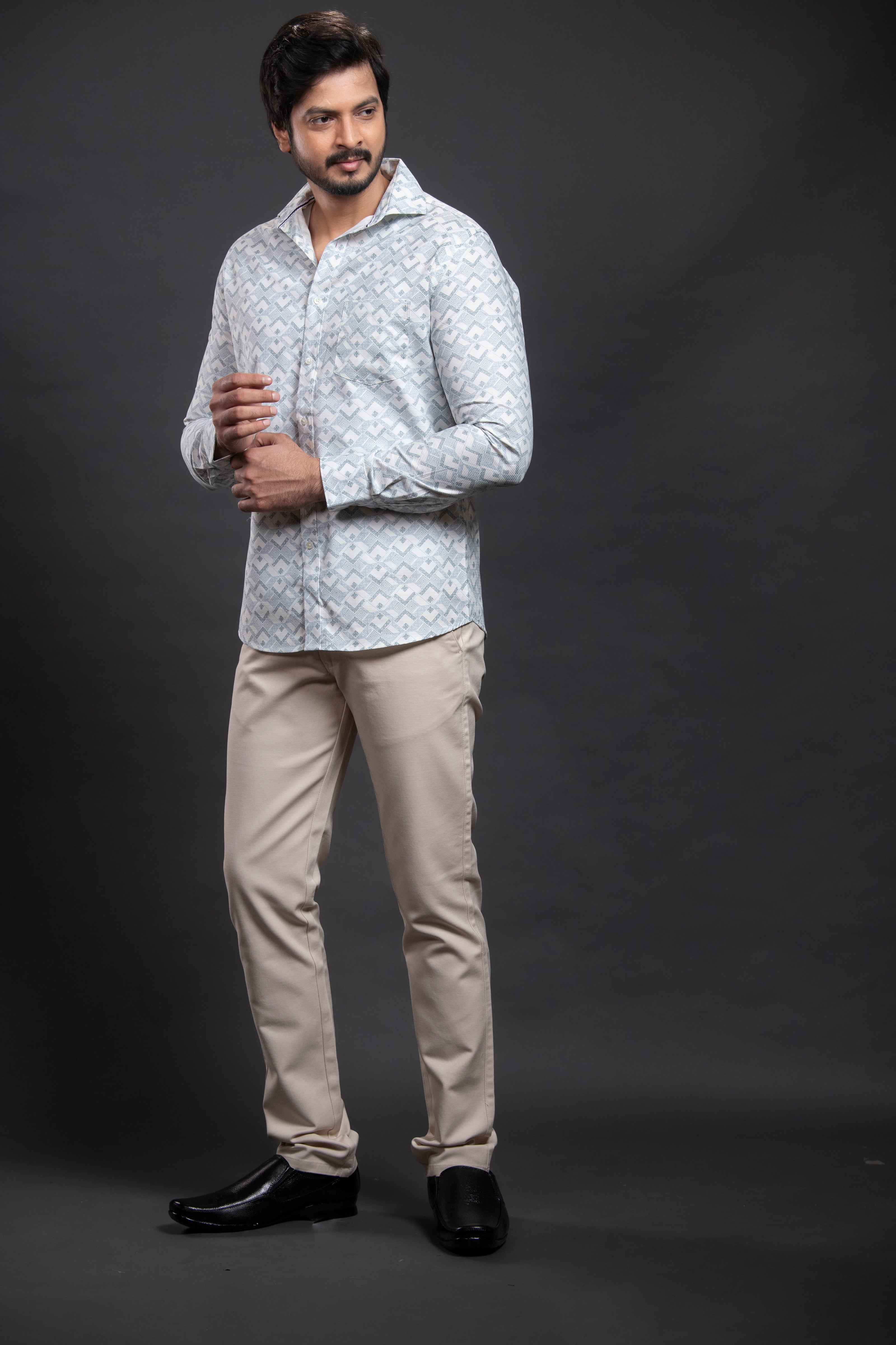 Grey Printed Shirt