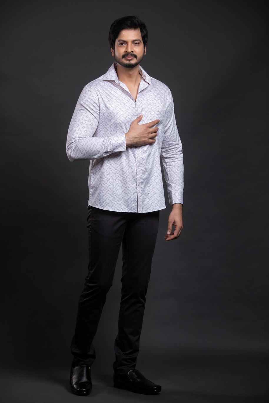 White Printed Shirt