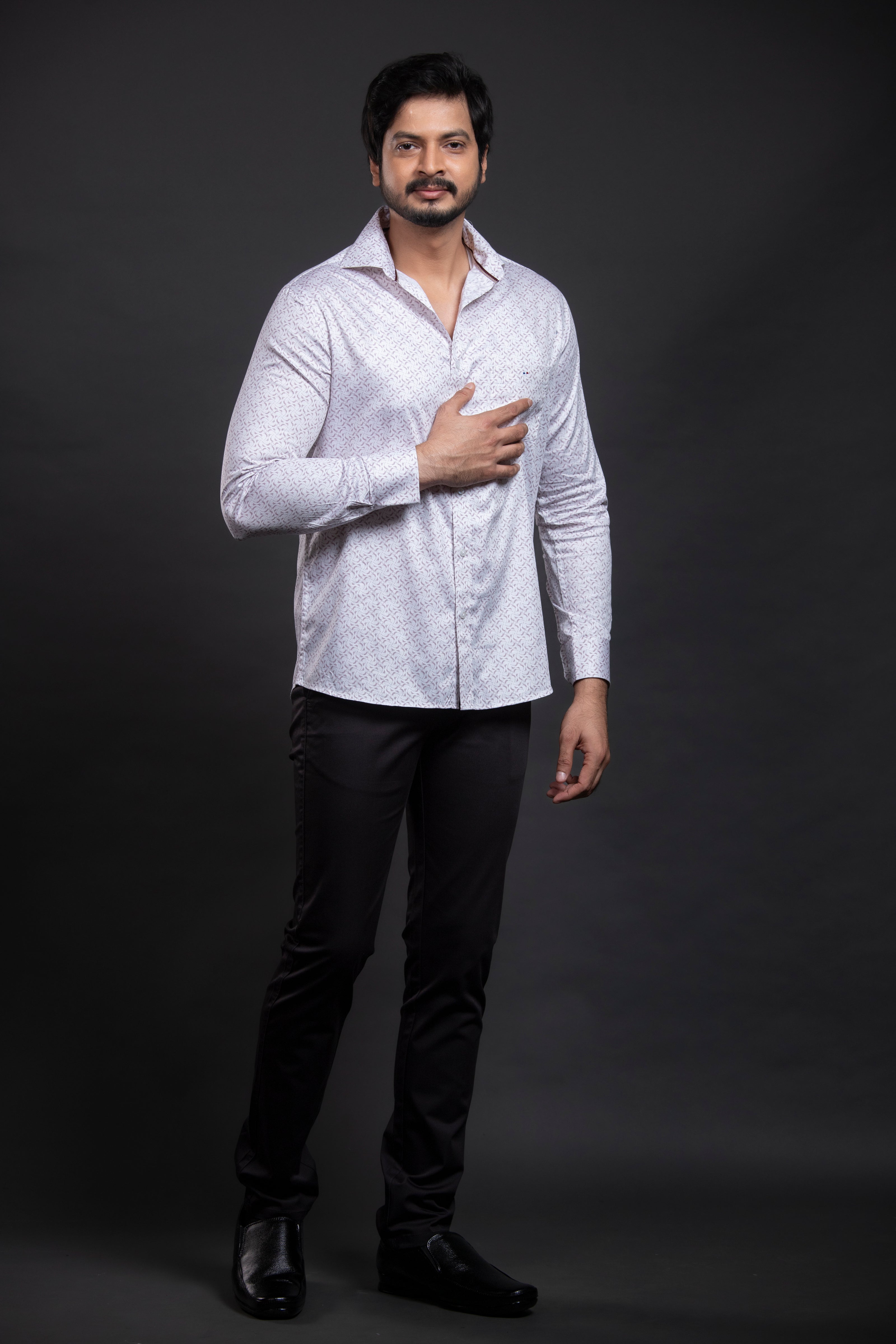 White Printed Shirt