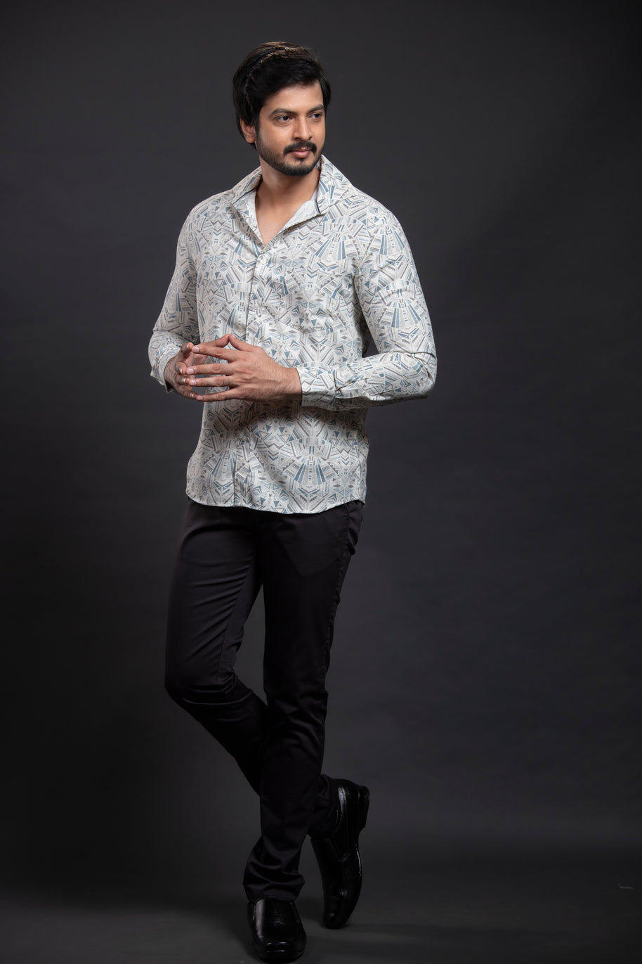 Aqua Printed Shirt
