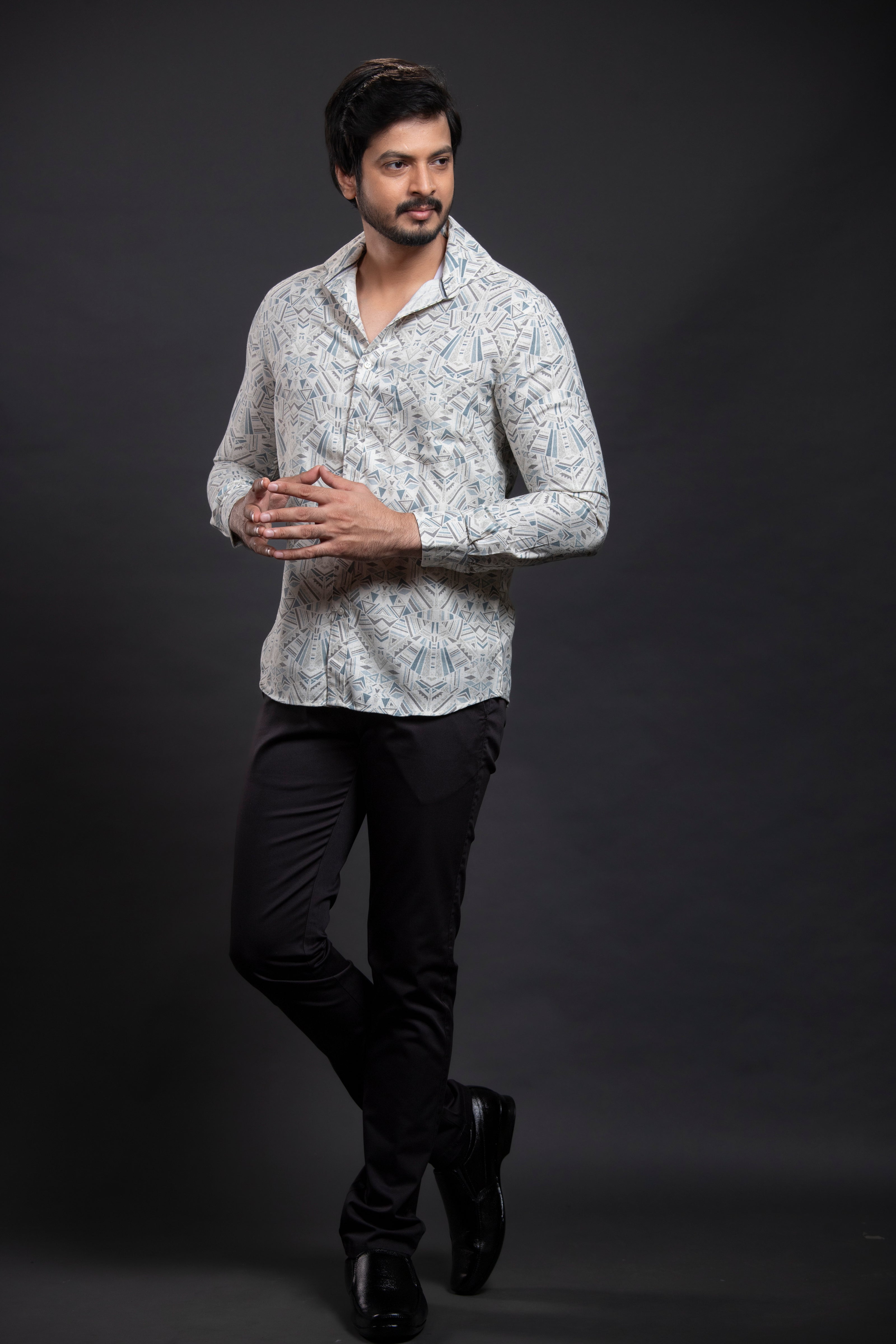 Aqua Printed Shirt