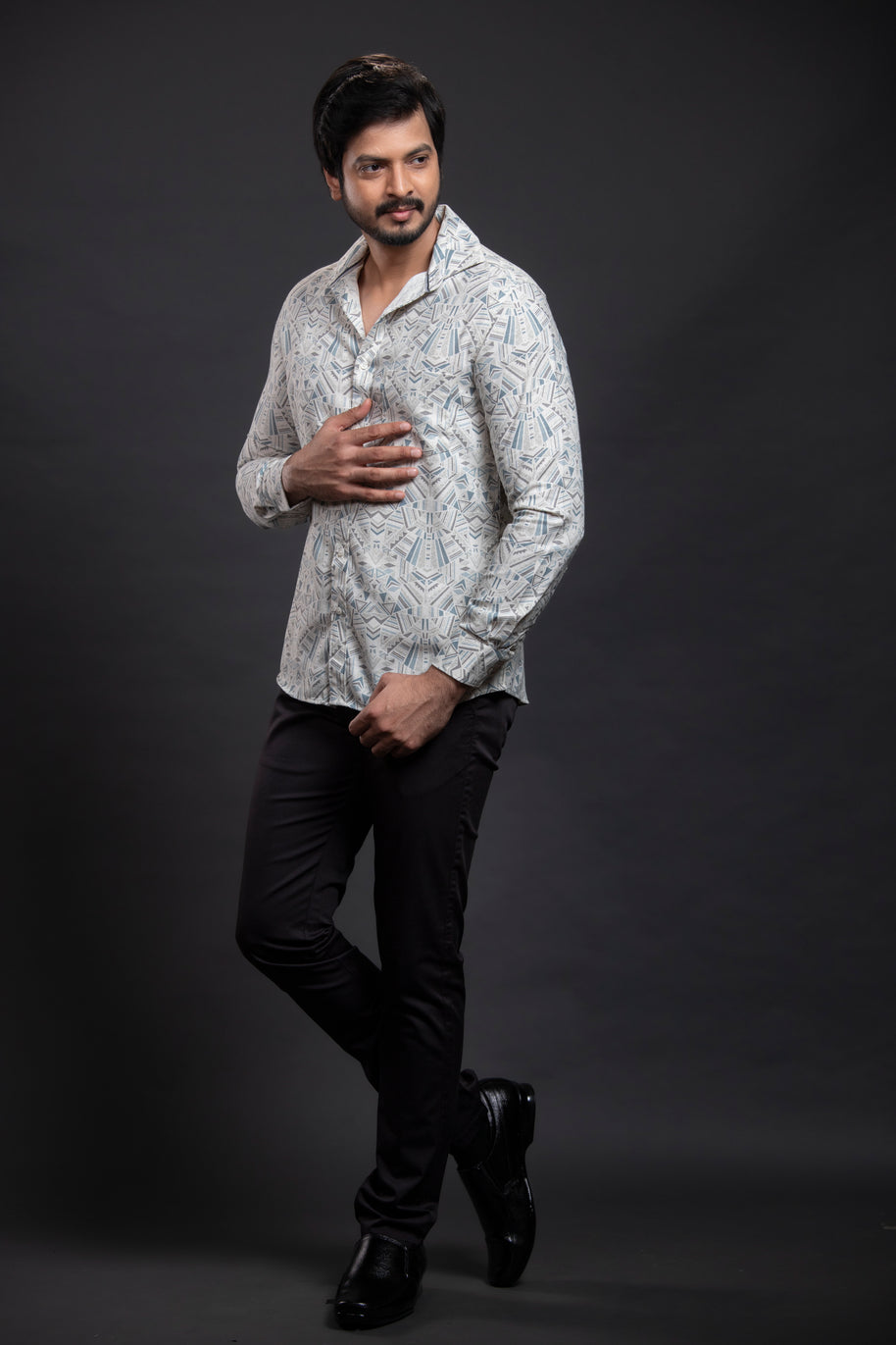 Aqua Printed Shirt