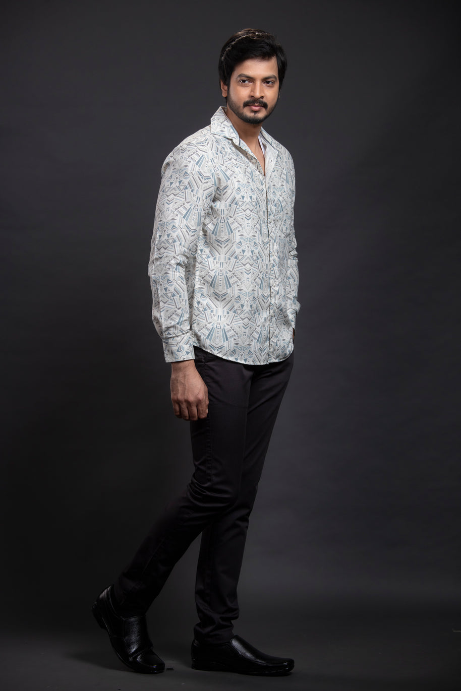 Aqua Printed Shirt