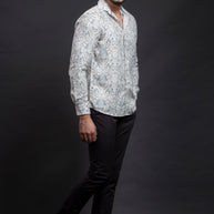 Aqua Printed Shirt