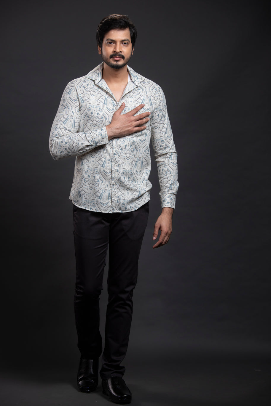 Aqua Printed Shirt
