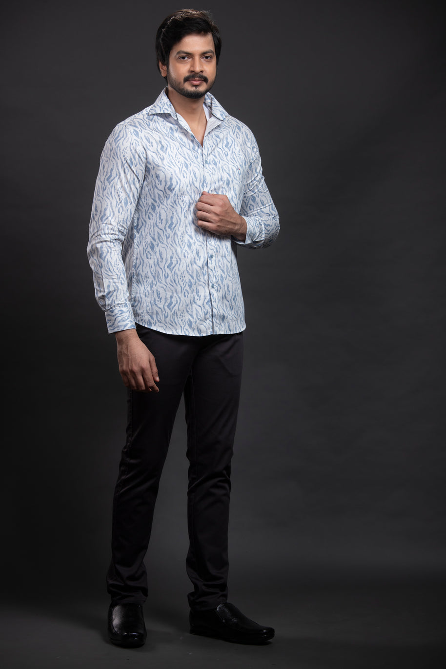 Blue Printed Shirt