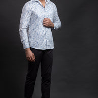Blue Printed Shirt